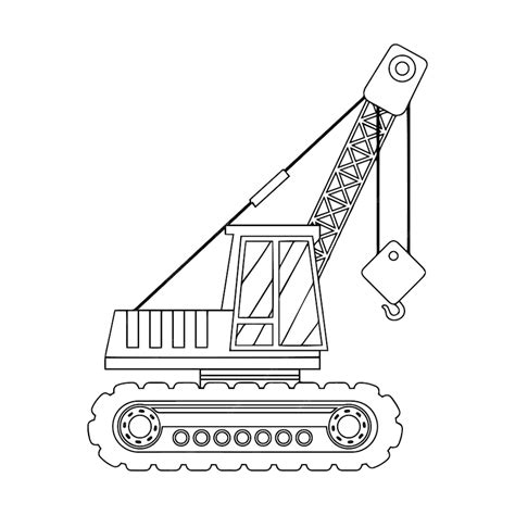 Premium Vector | Construction machine coloring pages for kids vehicle