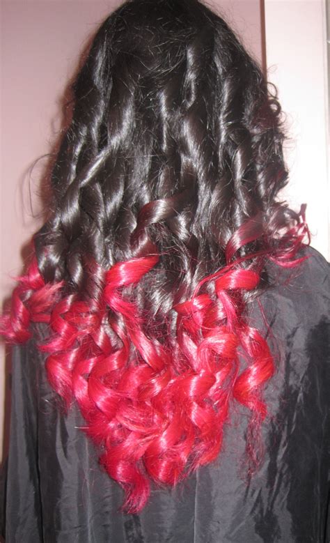 Black Hair With Pink Ends Hair Dye Used Paul Mitchell Inkworks Semi