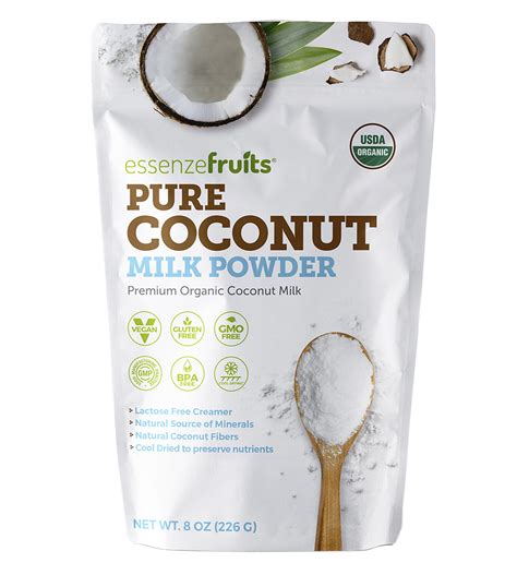 Essenzefruits Pure Organic Coconut Milk Powder Premium Maltodextrin