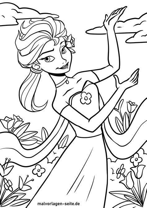 Malvorlage Prinzessin | Kostenlose Ausmalbilder