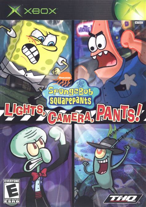 Spongebob Squarepants Lights Camera Pants 2005 Xbox Box Cover Art