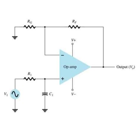 Active Low Pass Filter With Op Amp