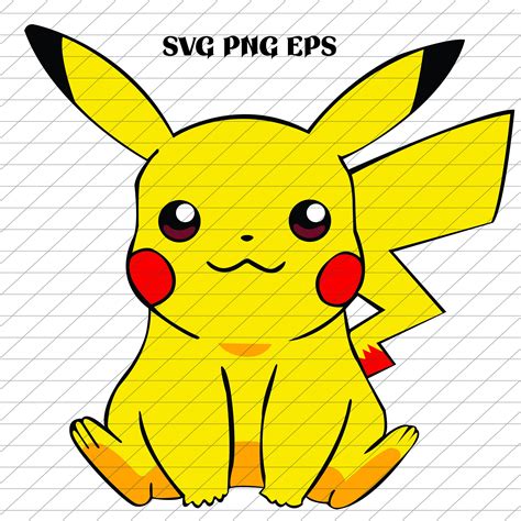 Pikachu Svg Png Eps File Is Suitable For Boat Cutting Etsy