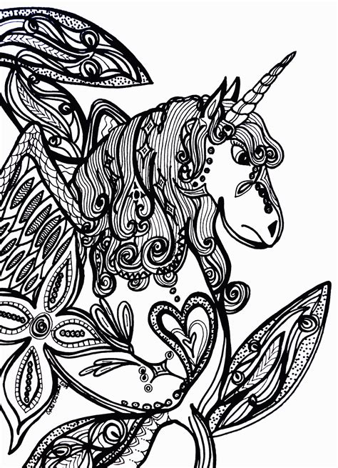 Get Coloring Pages For Adults Unicorn