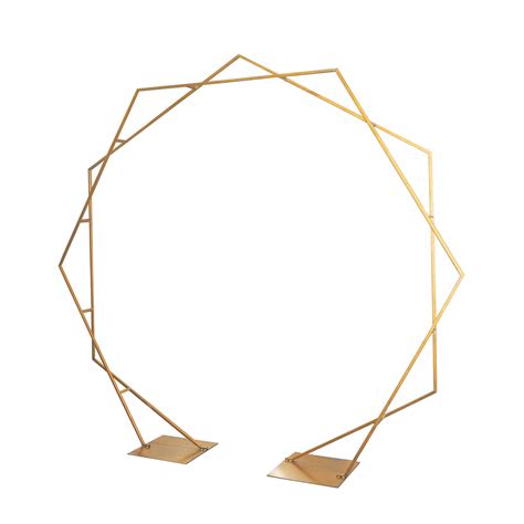 Gold Metal Hexagon Wedding Arch 8ft X 8ft