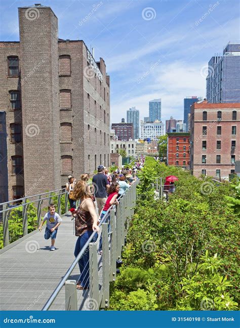 Chelsea High Line Park Editorial Stock Photo Image Of Park 31540198