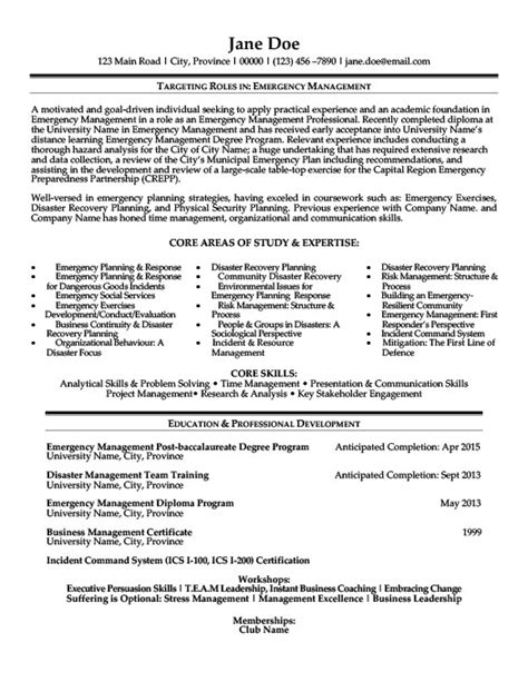 These include firms, communities, and schools. Emergency Management Resume Template | Premium Resume ...