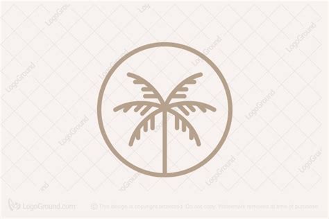 Minimalist Palm Tree Logo Design Logo