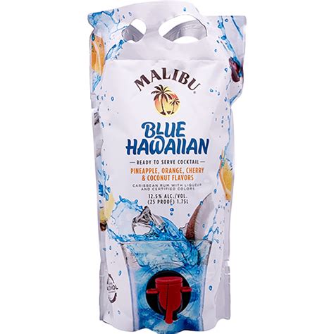This cocktail packs a punch with malibu rum, tequila, midori and blue curacao. Malibu Blue Hawaiian Cocktail | GotoLiquorStore