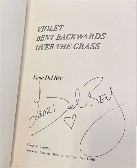 Violet Bent Backwards Over The Grass Signed Lana Del Rey Lana Del