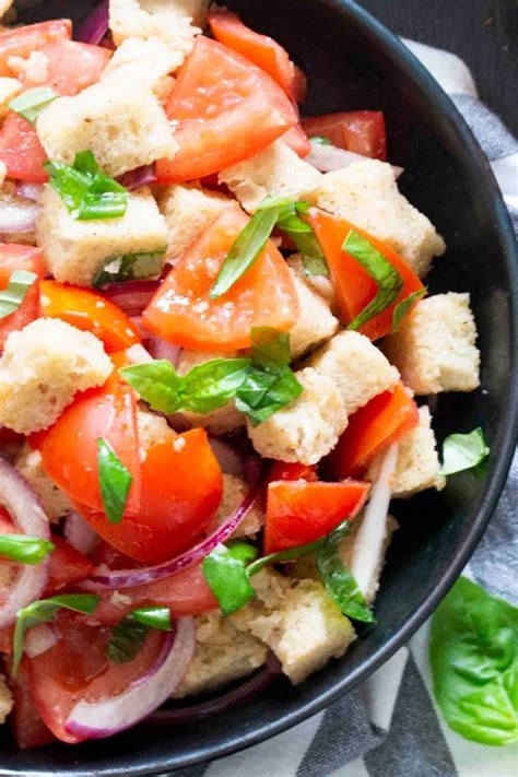 Panzanella Bread And Tomato Salad A Traditional Italian Salad That