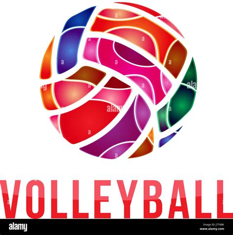 Vector Volleyball Logo Vector Volleyball Championship Logo Stock