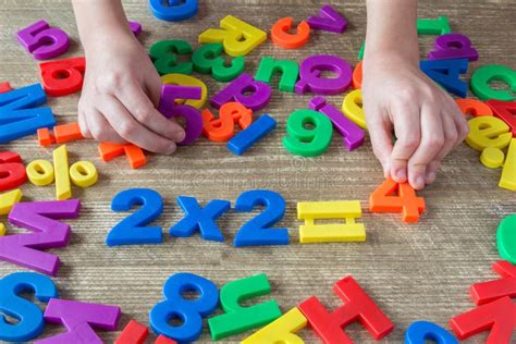 Child Playing With Numbers Stock Photo Image Of Learning 103230138