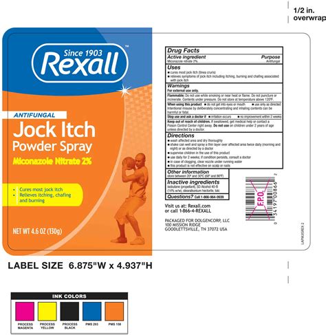 Rexall Antifungal Miconazole Jock Itch Powder Spray