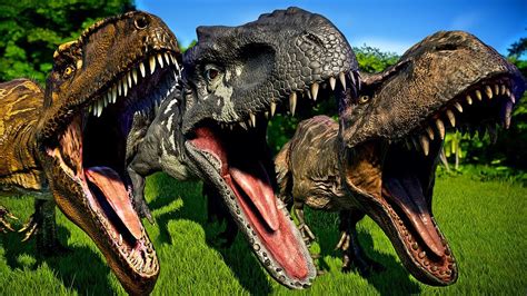 Jurassic World Evolution Tyrannosaurus Rex Vs Indominus Rex Vs