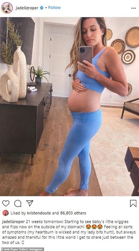 Jade Roper Shows Off 21 Week Baby Bump But Reveals Pregnancy Has Her