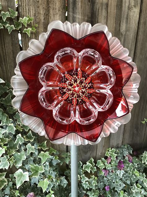See more of glass gardens on facebook. Glass Garden Art, Glass Flower, Plate Flower, Vintage ...
