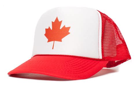 Canadian Canada Maple Leaf Flag Unisex Adult Trucker Cap Hat