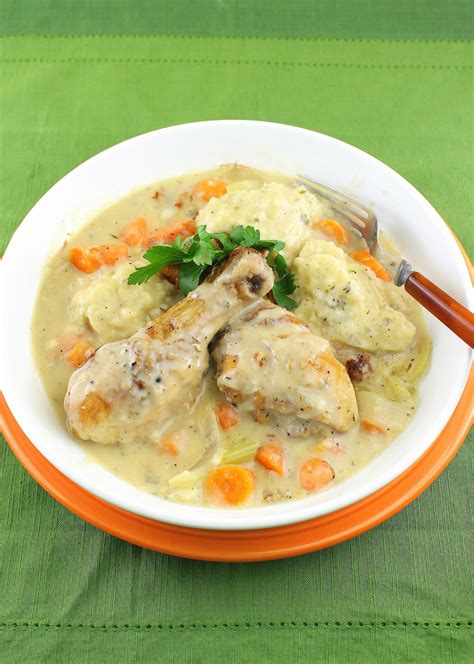 Stewing a large chicken in a big stockpot and then adding a filling dumpling could fill a lot of bellies for families that were much larger back then, than they are today. Chicken and Dumplings