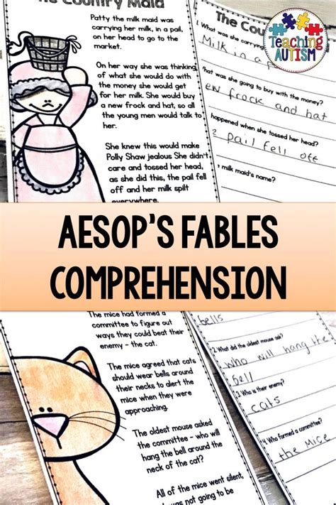 Aesops Fables Activities Reading Comprehension Passages And