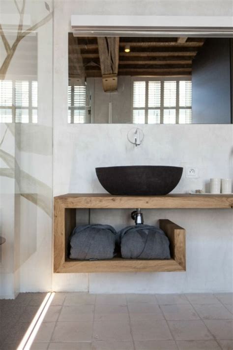 Der waschtisch mit eleganter weißer glasfront und glasauflage in grau, überzeugt durch sein besonders stilvolles design mit extra viel stauraum. Waschtisch Aus Holz Für Aufsatzwaschbecken Bauen von ...