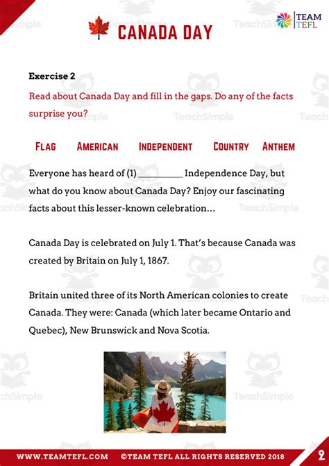 Canada Day Reading Activities By Teach Simple