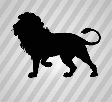 Lion Silhouette Svg Dxf Eps Silhouette Rld Rdworks Pdf Png Ai Files