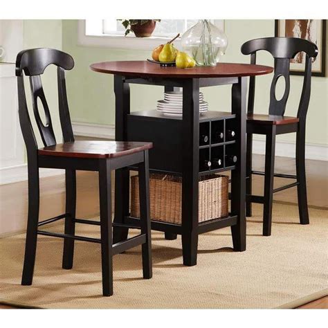 Homebelle 36 Wide Bistro Table With Chairs 3 Piece Set 2h334