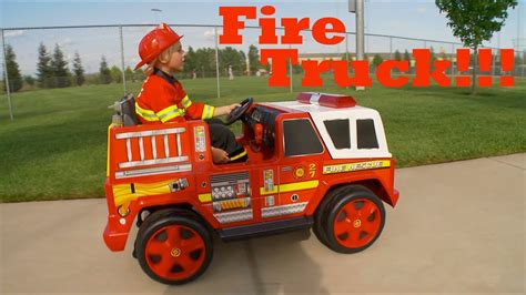 Here comes the fire truck! Kid Motorz 12v Fire Engine Review and Unboxing! - YouTube