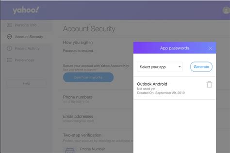 How To Manage Yahoo Mail App Passwords
