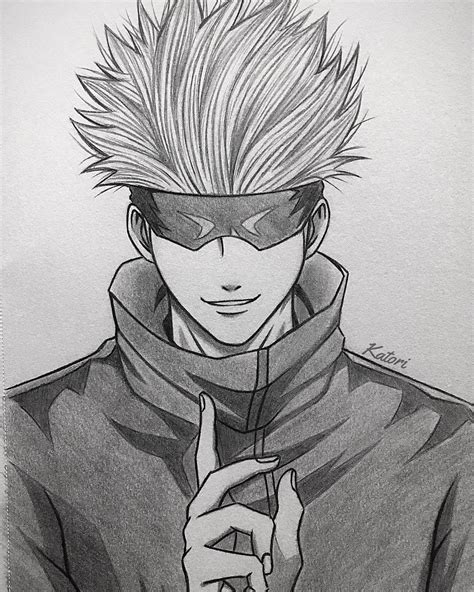 Satoru Gojou Jujutsu Kaisen Naruto Sketch Drawing Anime Sketch Best Anime Drawings