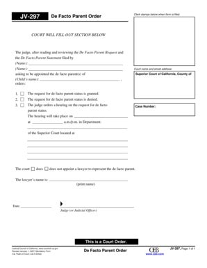 Fillable Online JV-297. Fillable Editable and Saveable California Judicial Council Forms Fax ...