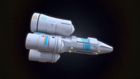 3d Model Low Poly Sci Fi Rocket Ship Vr Ar Low Poly Cgtrader