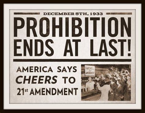 Art Print Prohibition Ends 1933 In 2020 End Of Prohibition Loose