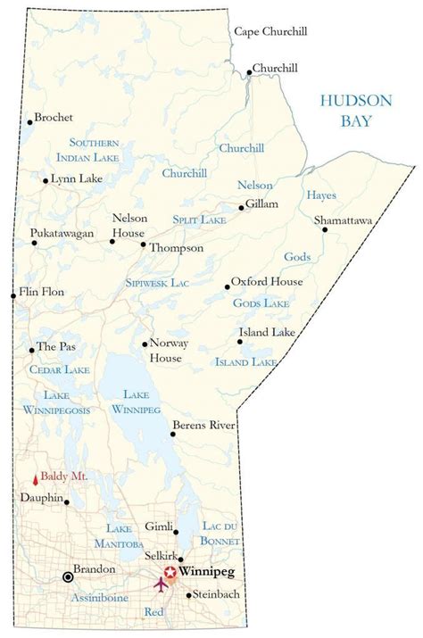 Manitoba Map Cities And Roads Gis Geography