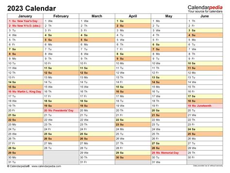 2023 Calendar Free Printable Pdf Templates Calendarpedia Images