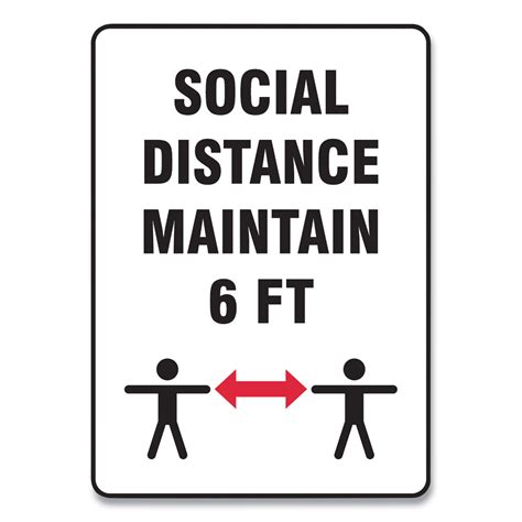 Social Distance Signs Wall 14 x 10 