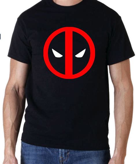 Deadpool T Shirt Mens Black Logo Mjackets
