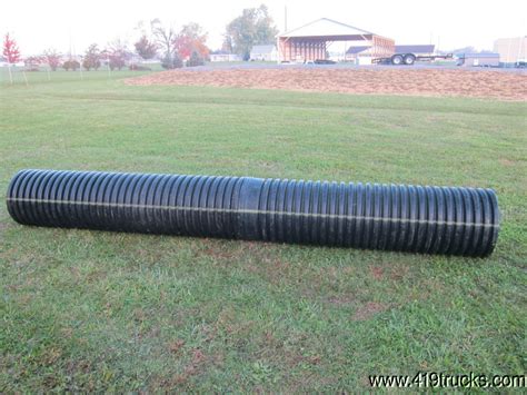 Black Plastic Corrugated Ditch Culvert Pipe 18 Inch X 13 Feet 4 Inch