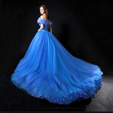 Halloween Costume For Women New Movie Deluxe Blue Cinderella Wedding