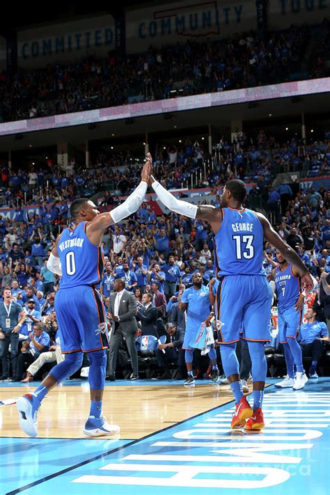 Paul George And Russell Westbrook Photograph By Layne Murdoch