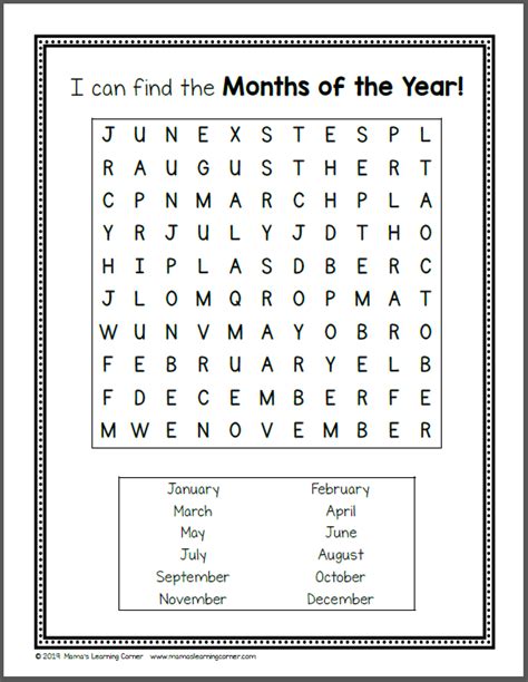 Months Of The Year Worksheets In 2020 Months In A Year English