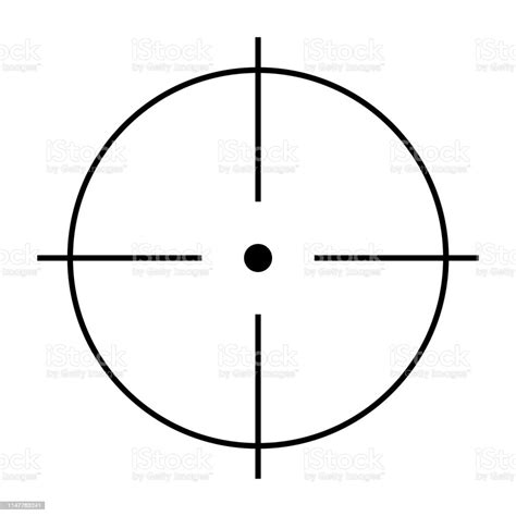 Sniper Rifle Aim Isolated On White Crosshair Target Choose Destination