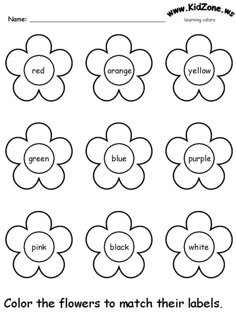 Worksheet On Colours For Nursery Coloring Worksheets