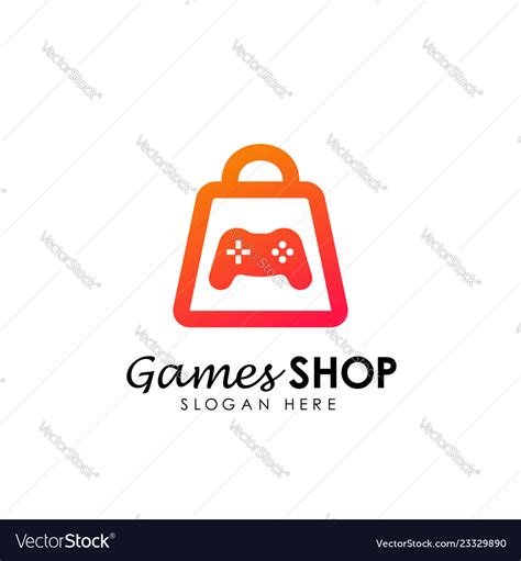 Games Store Logo Icon Design Template Game Shop Vector Image