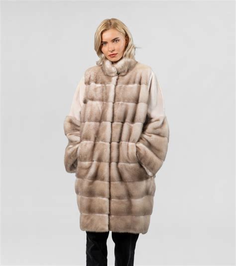 Ice Oversized Mink Fur Coat Real Fur Haute Acorn