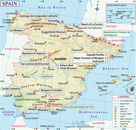 Printable Map Of Spain With Cities Printable Maps