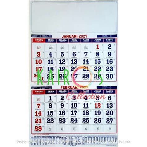 Jual Kalender Dinding Dwiwulan 2021 Netral Di Seller Kairos