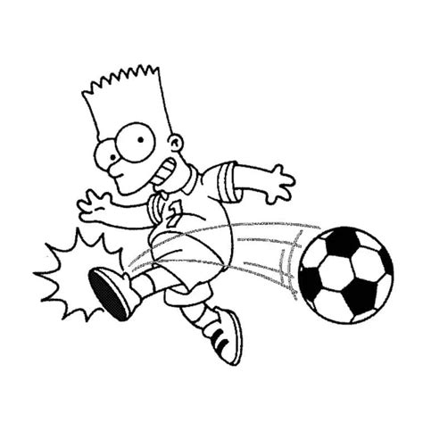 Coloriage Bart Simpson Joue Au Football T L Charger Et Imprimer