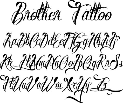 Brother Tattoo Font By Måns Grebäck Font Bros Lettering Styles